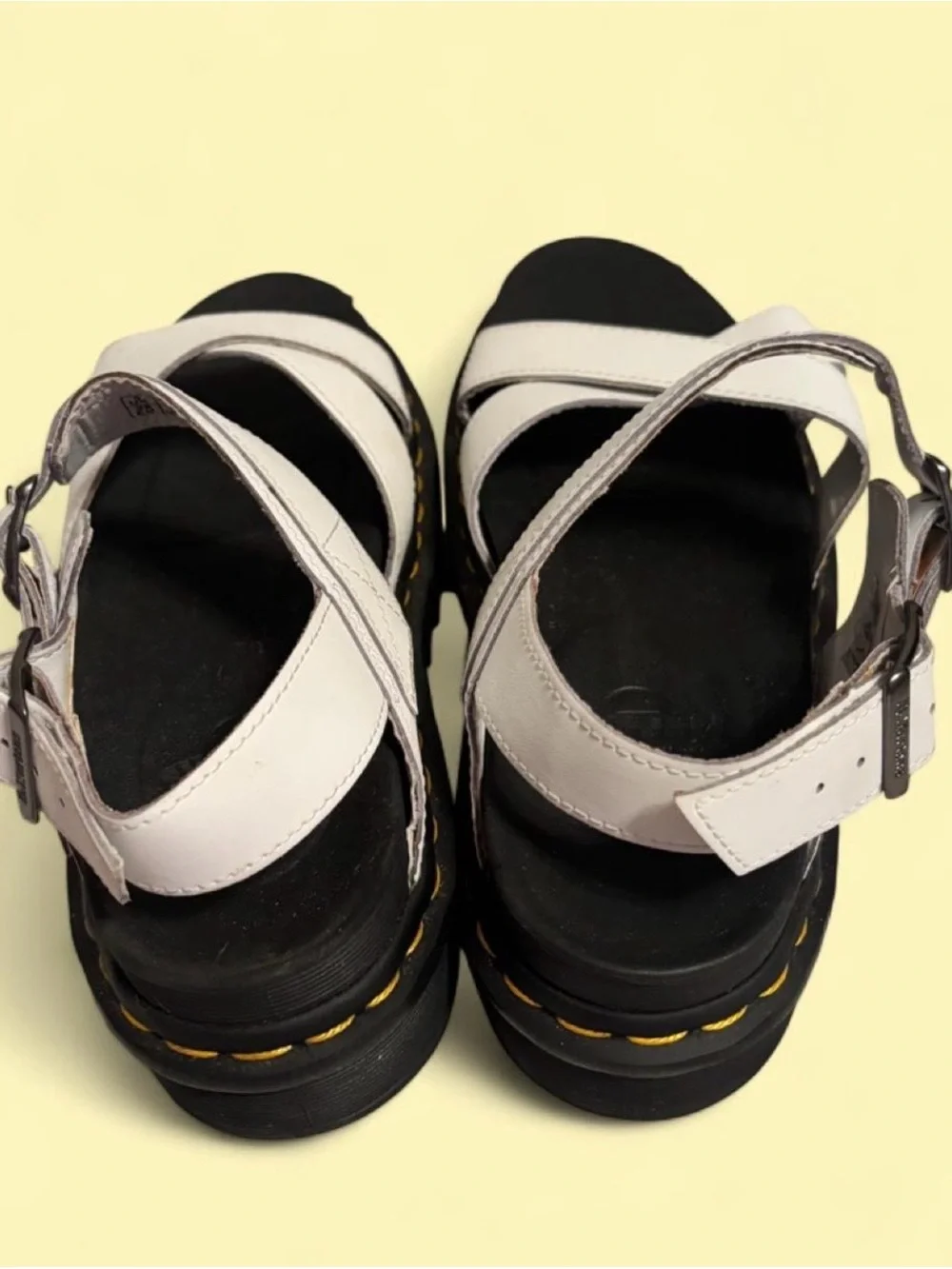 White Voss II Dr. Marten Sandals